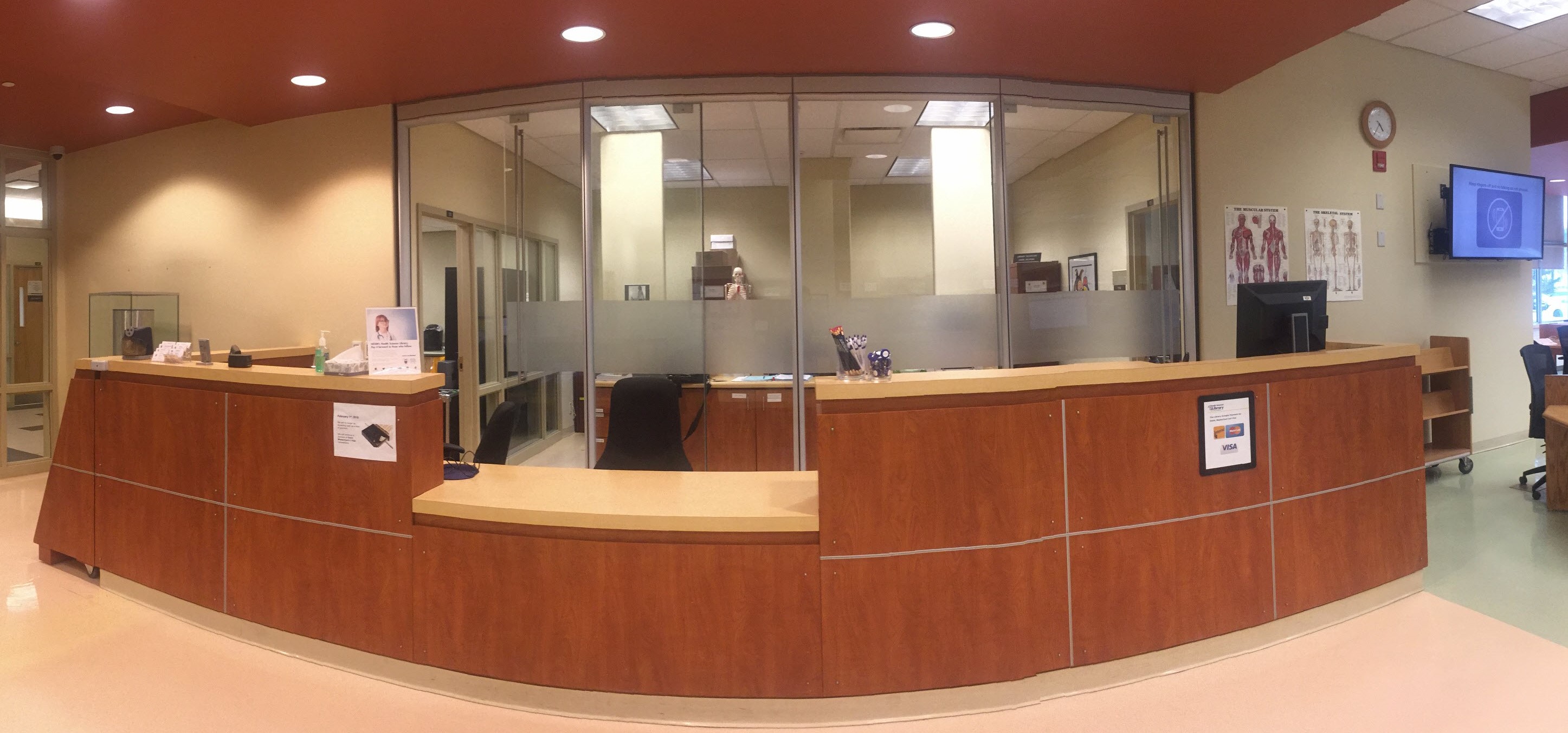 Health Sciences Library Information Desk at Laurentian University