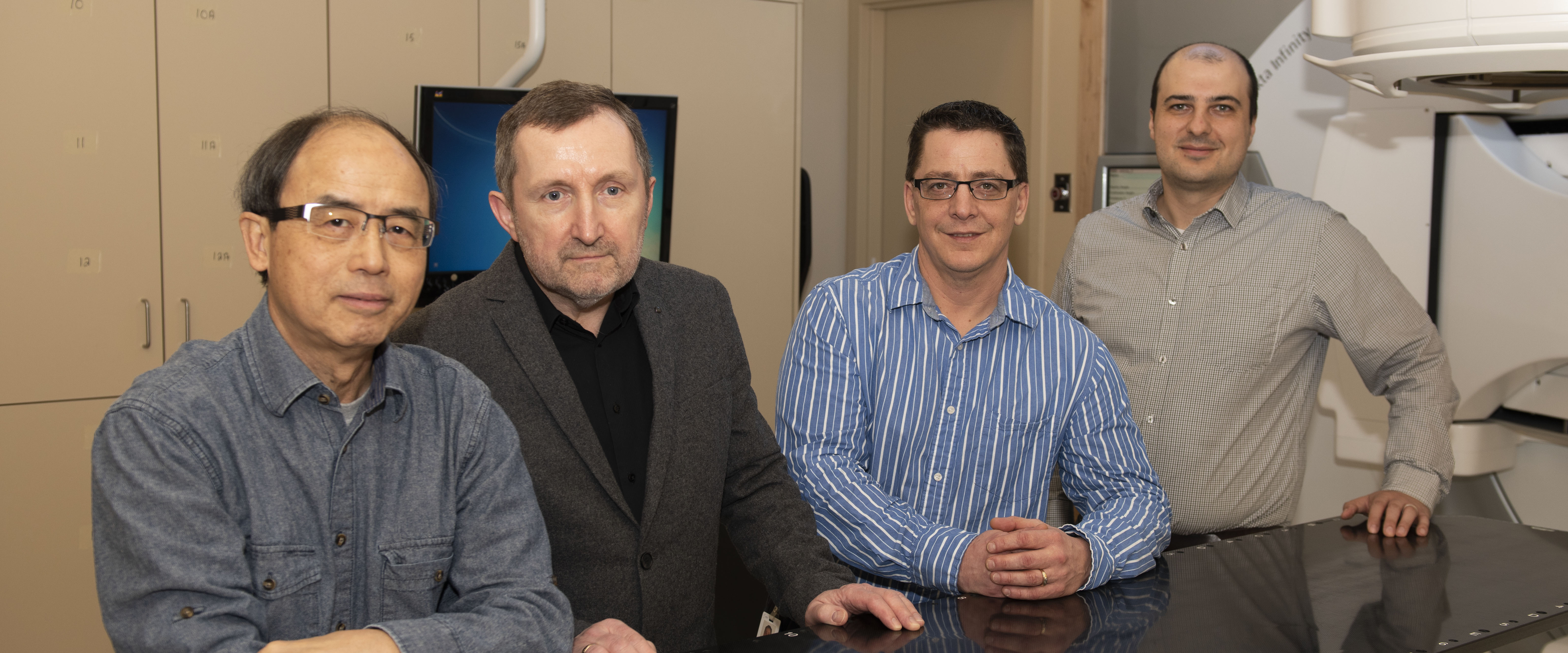 Photo of medical physics faculty members at Health Sciences North in Sudbury, Ontario