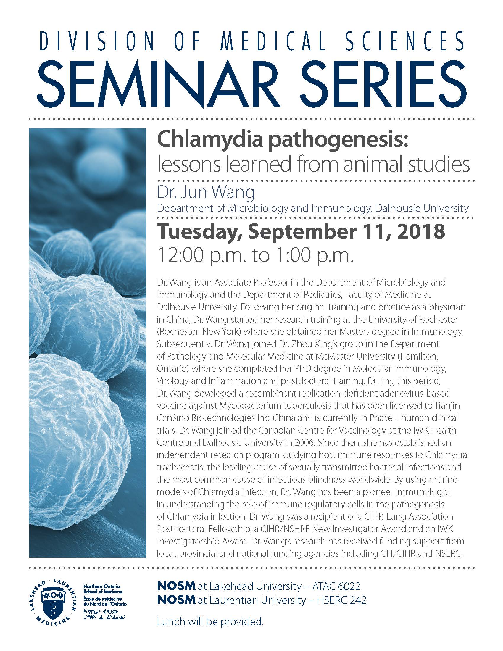 Medical Sciences Seminar Series — Dr Jun Wang