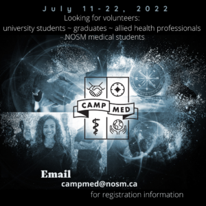 Looking for University student, graduate and allied health volunteers for CampMed 2022