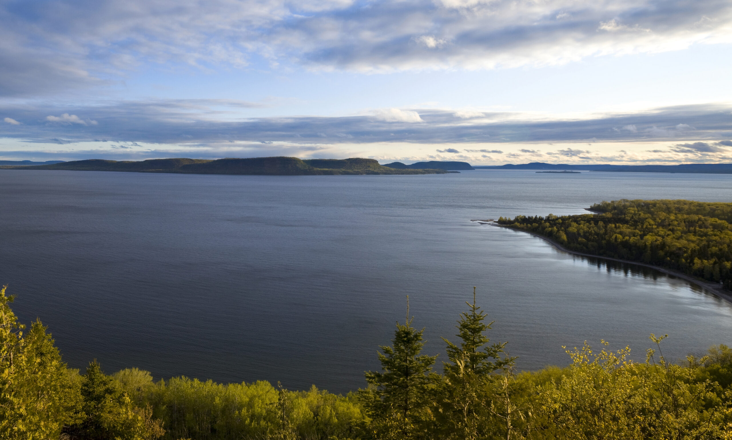 A panoramic view of Lake Superior