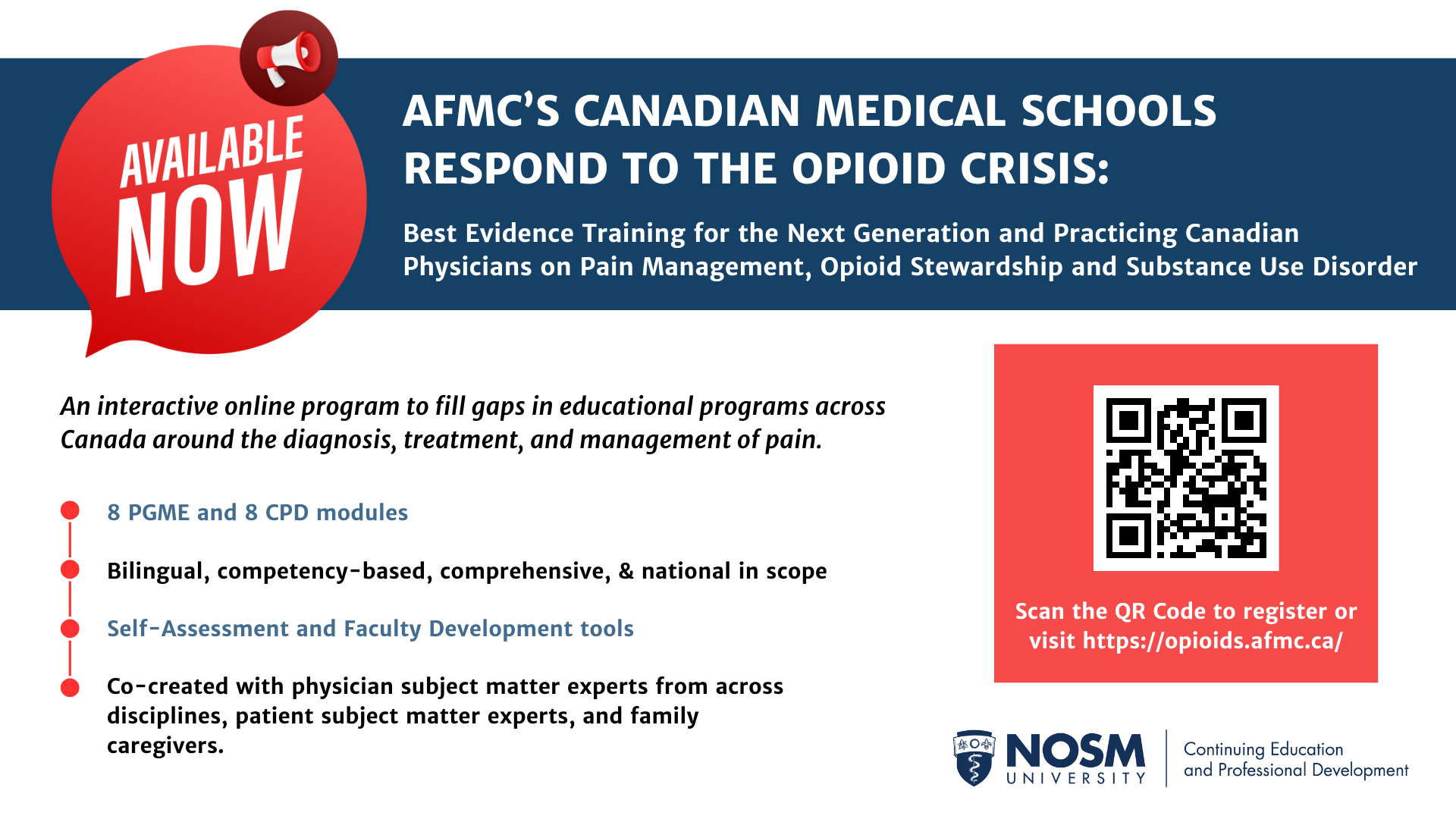 AFMC's Canadian Medical Schools Respond to the Opioid Crisis