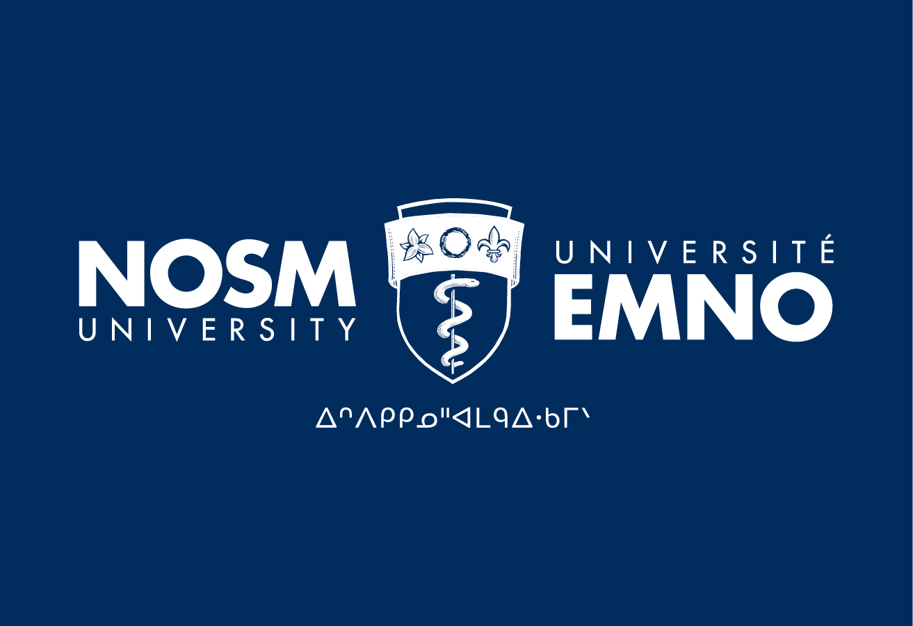 NOSM U logo on blue background