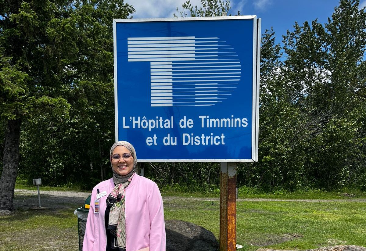Meriem El Attar on clinical placement in Timmins.