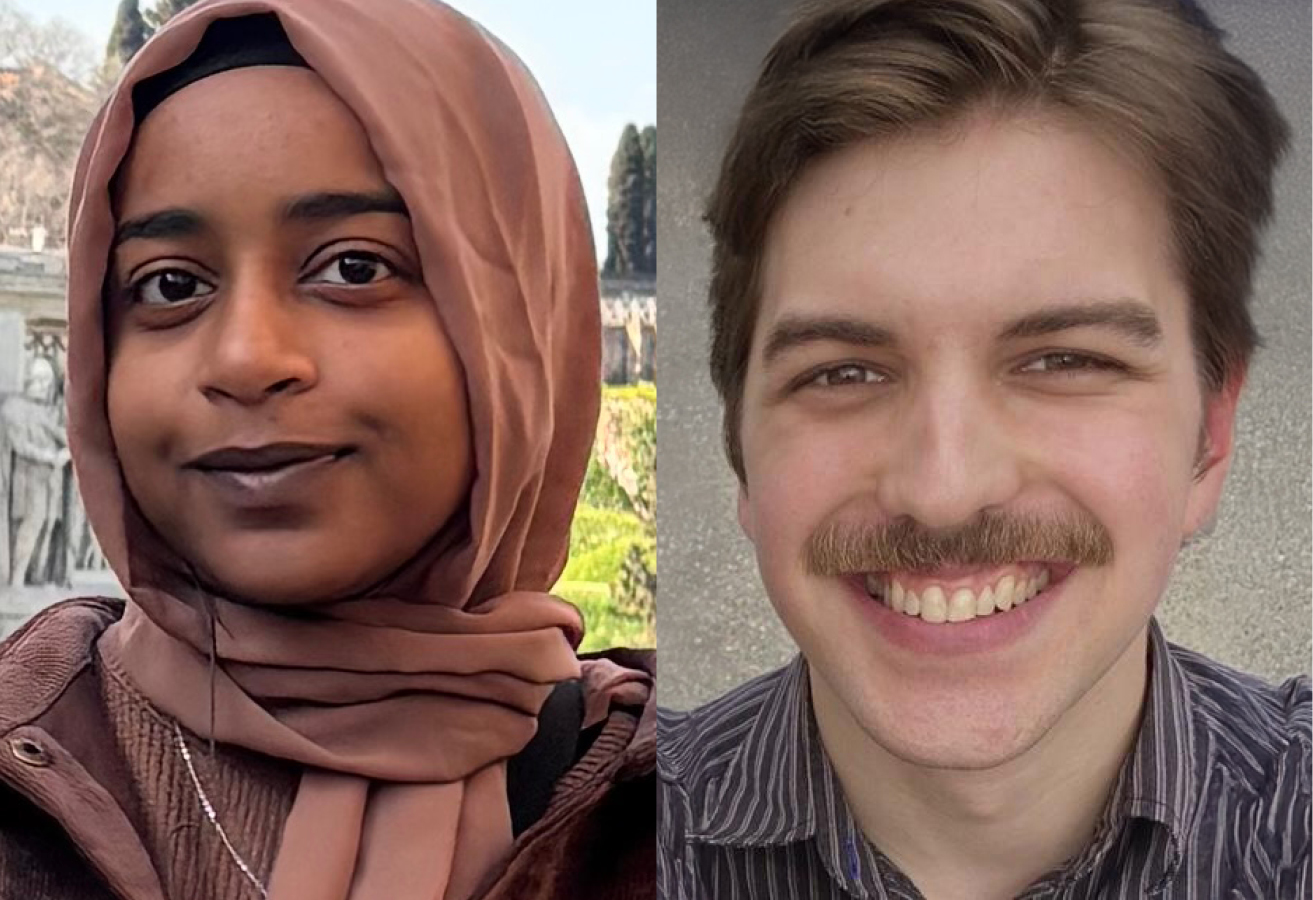 Headshots of Ethan Horner and Dr. Amal Osman. Portraits de Ethan Horner et de la Dre Amal Osman