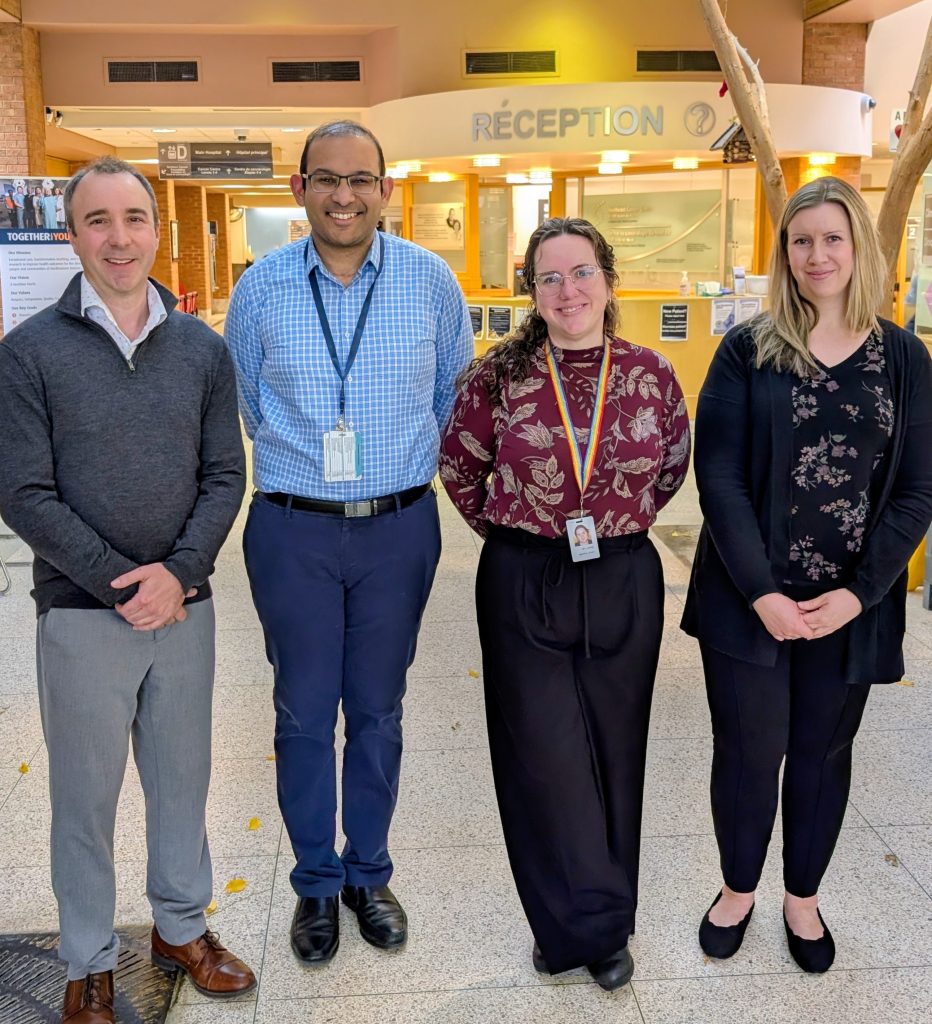 Dr. Geordie Linford, Dr. Abhenil Mittal, Dr. Lacey Pitre and Katie Moise
