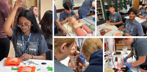 Students attending CampMed